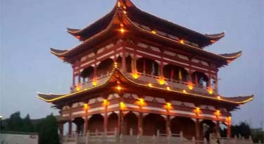 再復雜的建筑也難不到30MM點光源 南山萬壽閣順利完工