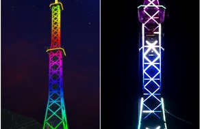 鐵塔亮化怎么做？光臣LED全彩護(hù)欄管應(yīng)用