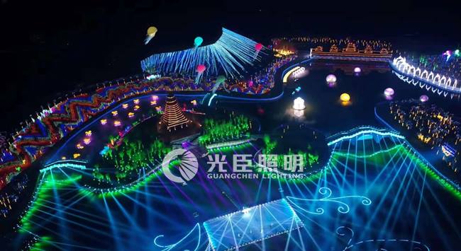 廣東光臣LED洗墻燈廠家，助力貴州黎平縣薩瑪公園燈光秀